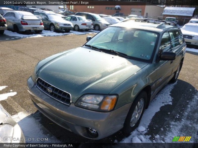 Seamist Green Pearl / Beige 2004 Subaru Outback Wagon