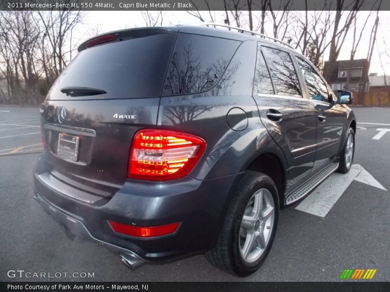 Capri Blue Metallic / Black 2011 Mercedes-Benz ML 550 4Matic