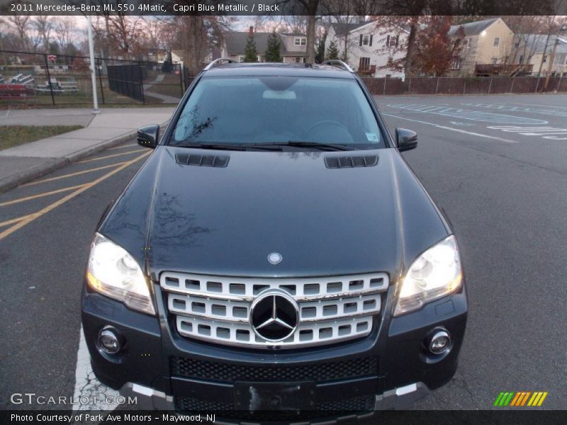 Capri Blue Metallic / Black 2011 Mercedes-Benz ML 550 4Matic