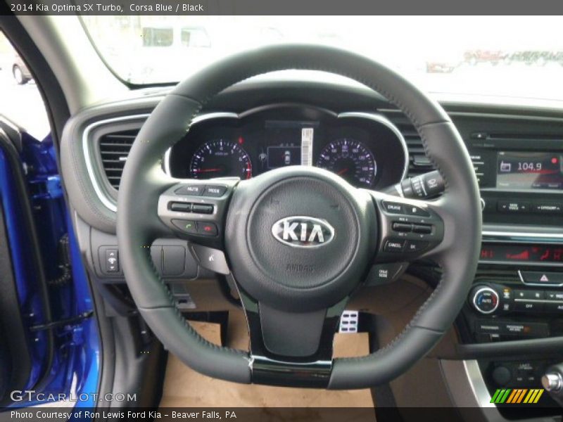 Corsa Blue / Black 2014 Kia Optima SX Turbo