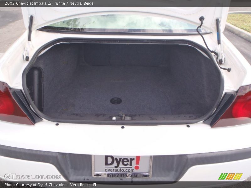 White / Neutral Beige 2003 Chevrolet Impala LS