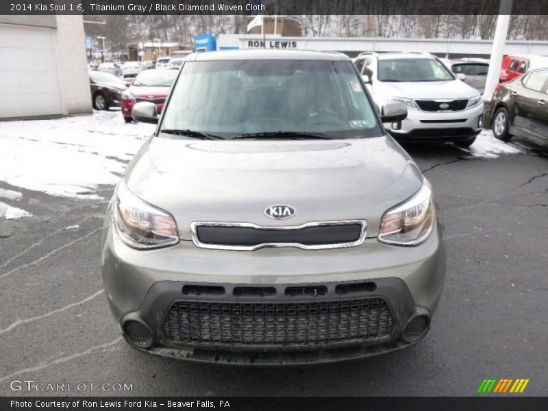 Titanium Gray / Black Diamond Woven Cloth 2014 Kia Soul 1.6