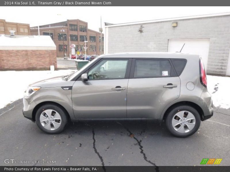 Titanium Gray / Black Diamond Woven Cloth 2014 Kia Soul 1.6