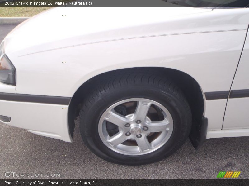 White / Neutral Beige 2003 Chevrolet Impala LS