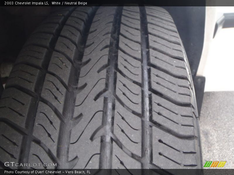 White / Neutral Beige 2003 Chevrolet Impala LS