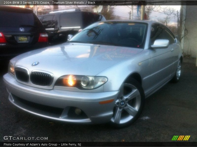 Titanium Silver Metallic / Black 2004 BMW 3 Series 325i Coupe