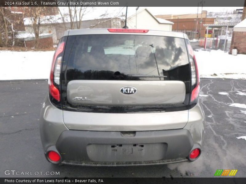 Titanium Gray / Black Diamond Woven Cloth 2014 Kia Soul 1.6