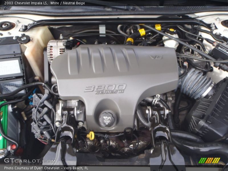 White / Neutral Beige 2003 Chevrolet Impala LS