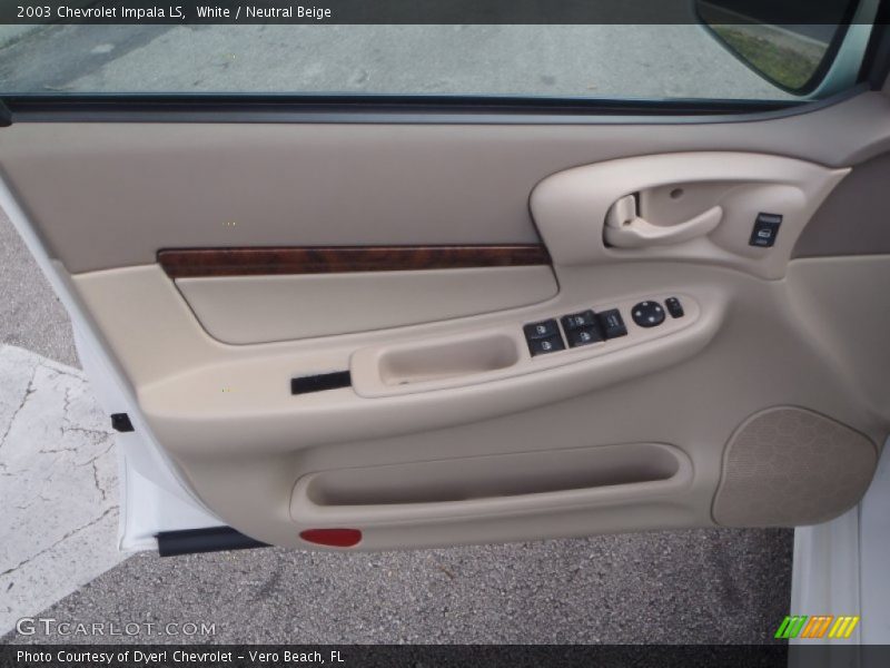 White / Neutral Beige 2003 Chevrolet Impala LS