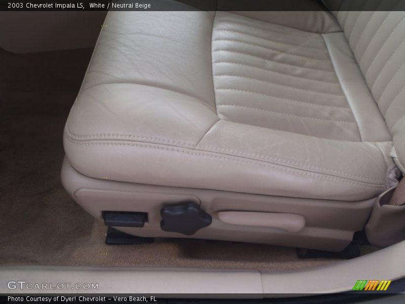 White / Neutral Beige 2003 Chevrolet Impala LS