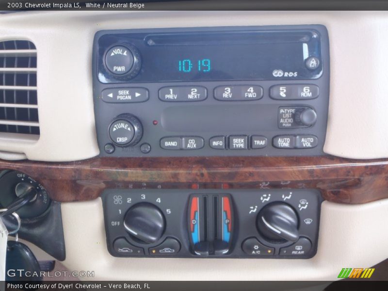 White / Neutral Beige 2003 Chevrolet Impala LS