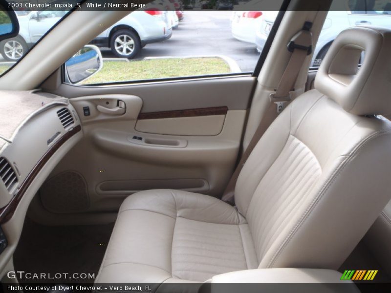 White / Neutral Beige 2003 Chevrolet Impala LS