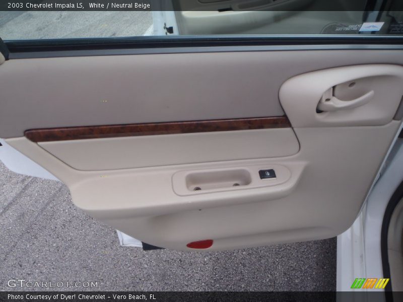 White / Neutral Beige 2003 Chevrolet Impala LS