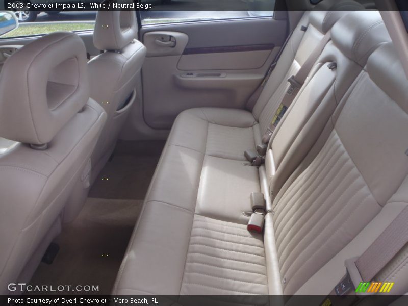 White / Neutral Beige 2003 Chevrolet Impala LS