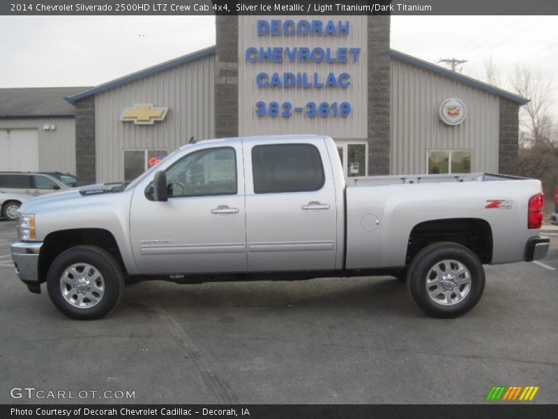 Silver Ice Metallic / Light Titanium/Dark Titanium 2014 Chevrolet Silverado 2500HD LTZ Crew Cab 4x4