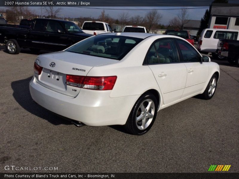 Arctic White / Beige 2007 Hyundai Sonata SE V6