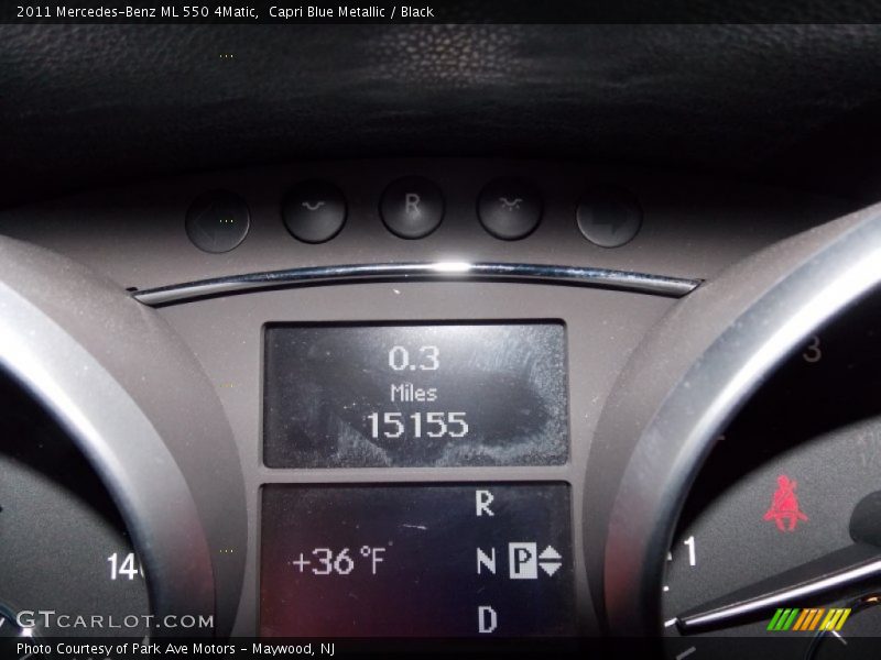 Capri Blue Metallic / Black 2011 Mercedes-Benz ML 550 4Matic
