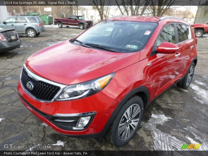 Signal Red / Black 2014 Kia Sportage EX AWD