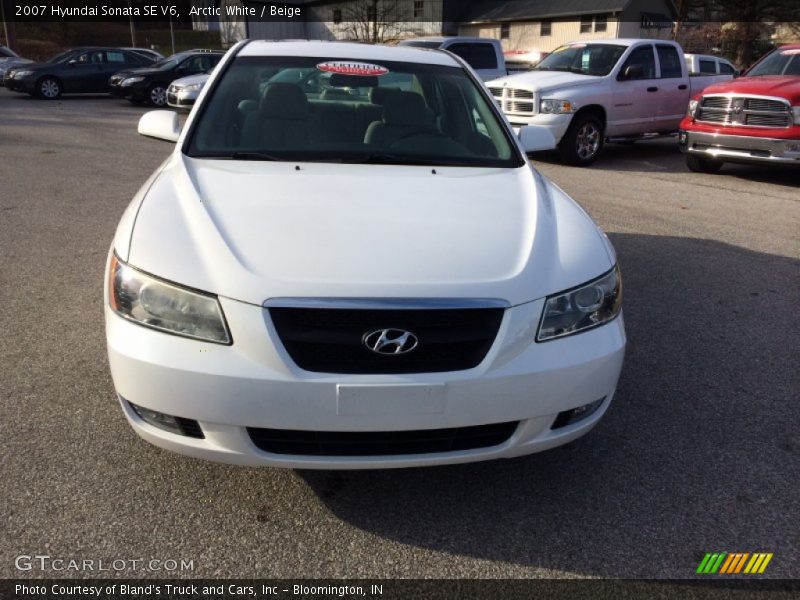 Arctic White / Beige 2007 Hyundai Sonata SE V6
