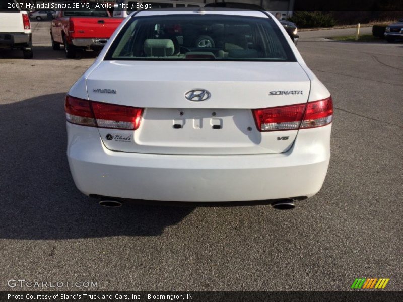 Arctic White / Beige 2007 Hyundai Sonata SE V6