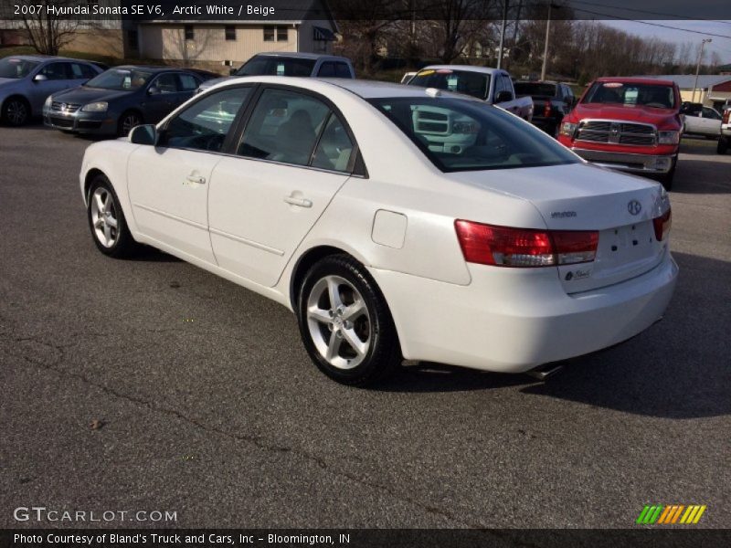 Arctic White / Beige 2007 Hyundai Sonata SE V6