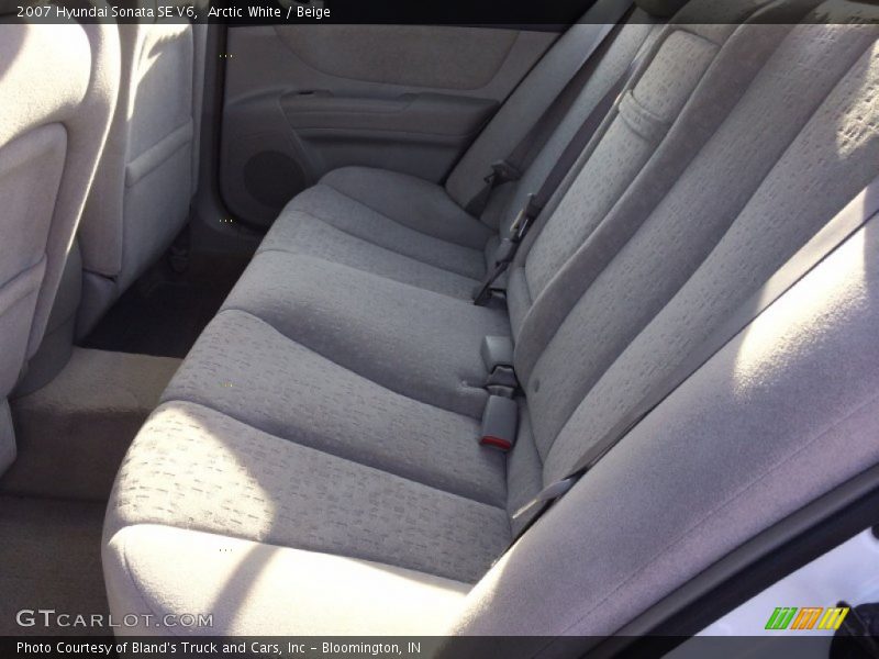 Arctic White / Beige 2007 Hyundai Sonata SE V6