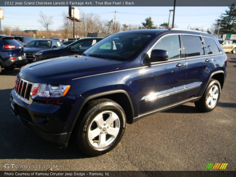 True Blue Pearl / Black 2012 Jeep Grand Cherokee Laredo X Package 4x4