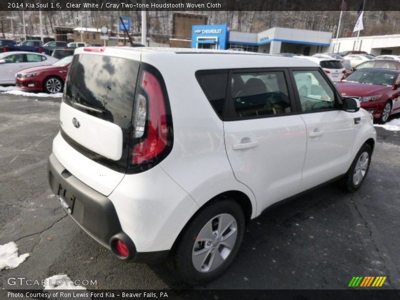 Clear White / Gray Two-tone Houdstooth Woven Cloth 2014 Kia Soul 1.6