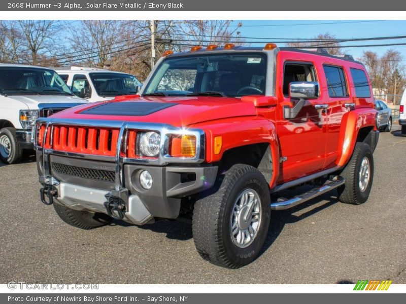 Solar Flare Metallic / Ebony Black 2008 Hummer H3 Alpha
