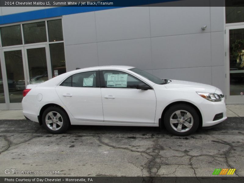 Summit White / Jet Black/Titanium 2014 Chevrolet Malibu LS
