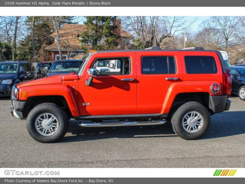 Solar Flare Metallic / Ebony Black 2008 Hummer H3 Alpha