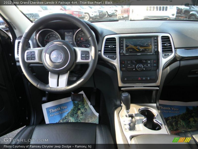 True Blue Pearl / Black 2012 Jeep Grand Cherokee Laredo X Package 4x4