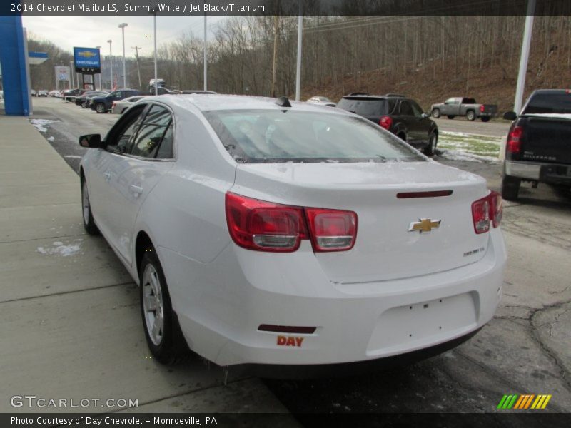 Summit White / Jet Black/Titanium 2014 Chevrolet Malibu LS