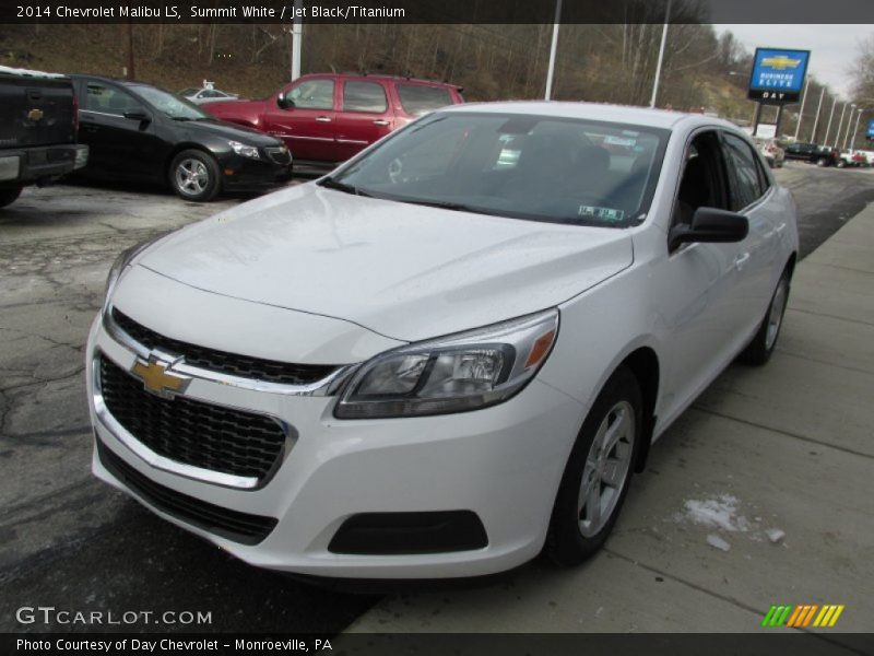 Summit White / Jet Black/Titanium 2014 Chevrolet Malibu LS