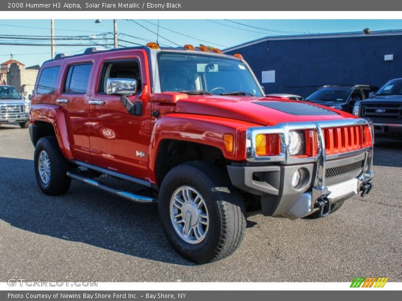 Solar Flare Metallic / Ebony Black 2008 Hummer H3 Alpha
