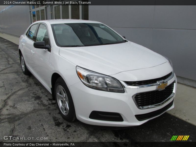 Summit White / Jet Black/Titanium 2014 Chevrolet Malibu LS