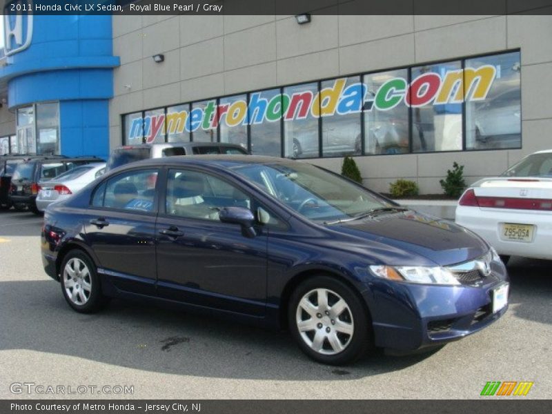 Royal Blue Pearl / Gray 2011 Honda Civic LX Sedan