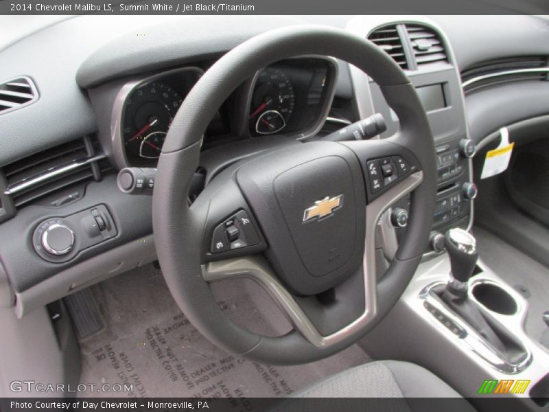 Summit White / Jet Black/Titanium 2014 Chevrolet Malibu LS