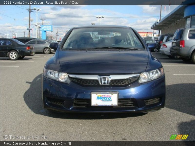 Royal Blue Pearl / Gray 2011 Honda Civic LX Sedan