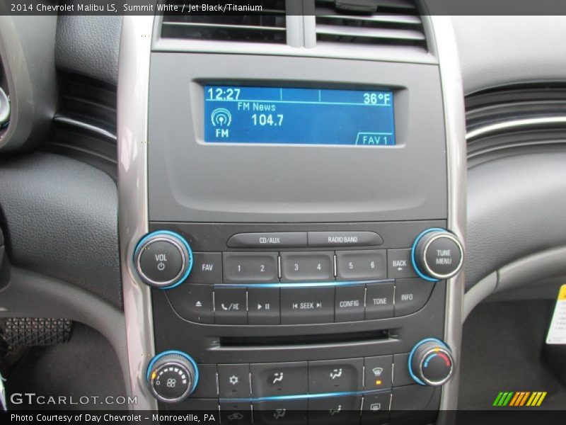 Summit White / Jet Black/Titanium 2014 Chevrolet Malibu LS