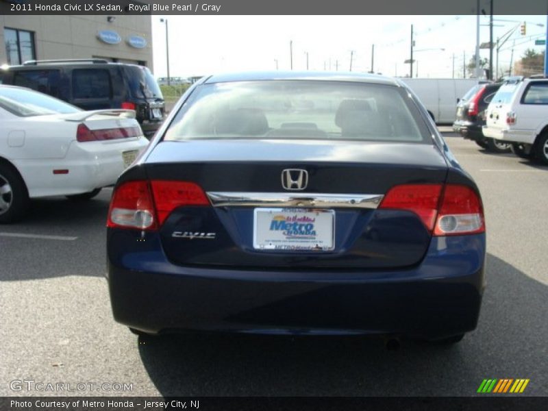 Royal Blue Pearl / Gray 2011 Honda Civic LX Sedan