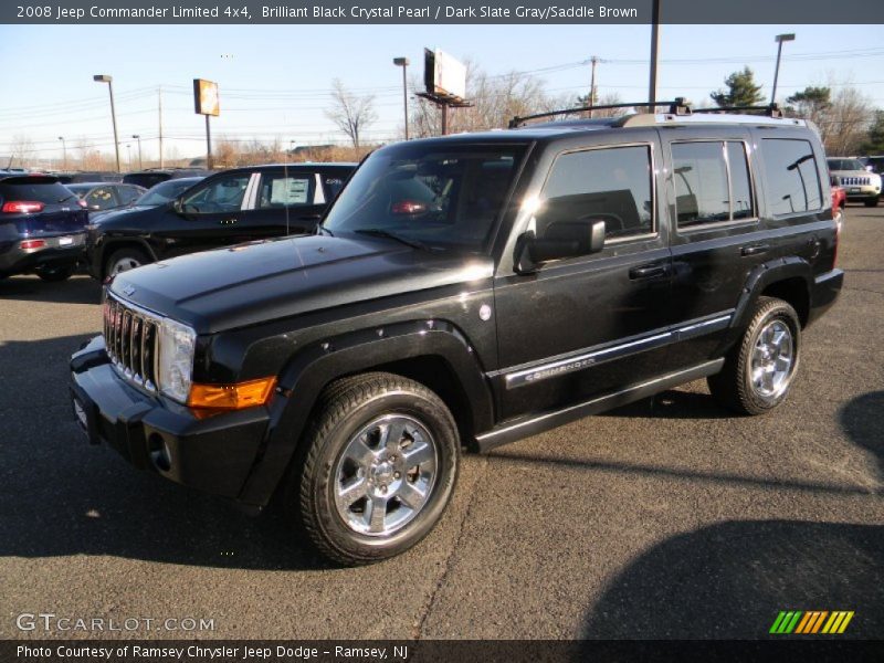 Brilliant Black Crystal Pearl / Dark Slate Gray/Saddle Brown 2008 Jeep Commander Limited 4x4