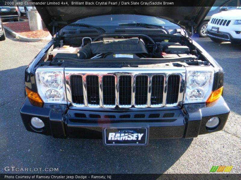 Brilliant Black Crystal Pearl / Dark Slate Gray/Saddle Brown 2008 Jeep Commander Limited 4x4