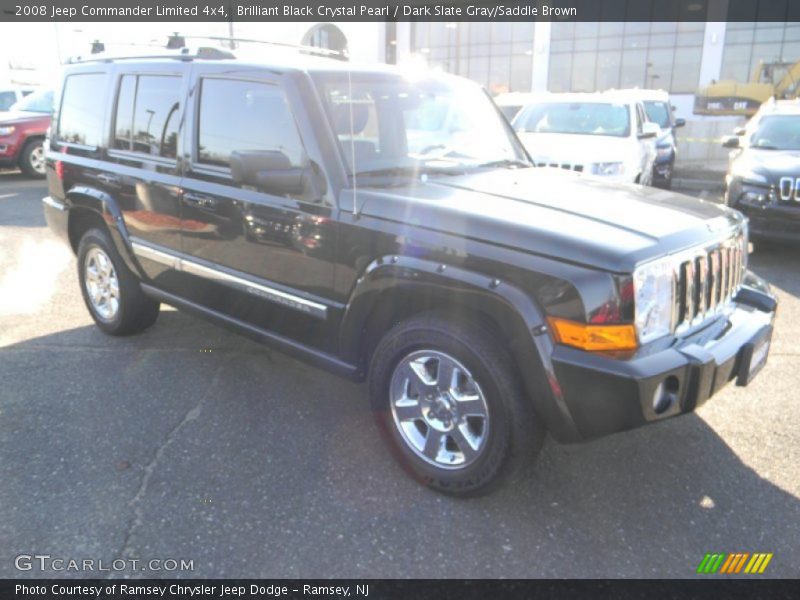 Brilliant Black Crystal Pearl / Dark Slate Gray/Saddle Brown 2008 Jeep Commander Limited 4x4