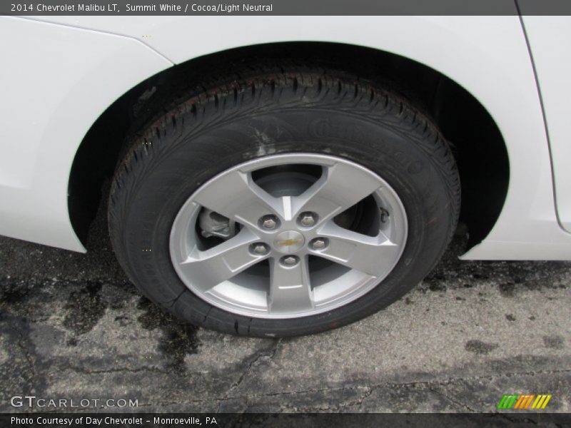 Summit White / Cocoa/Light Neutral 2014 Chevrolet Malibu LT