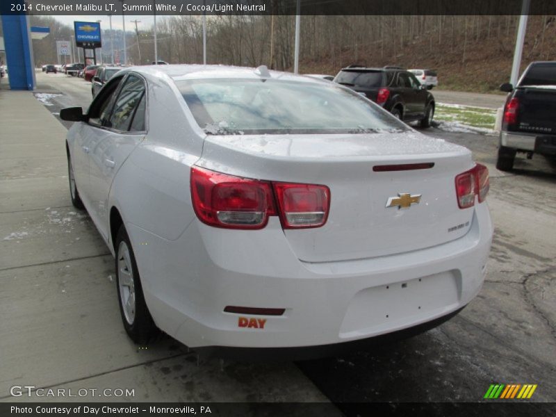 Summit White / Cocoa/Light Neutral 2014 Chevrolet Malibu LT