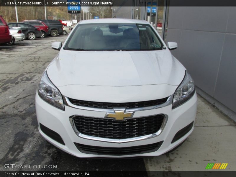 Summit White / Cocoa/Light Neutral 2014 Chevrolet Malibu LT