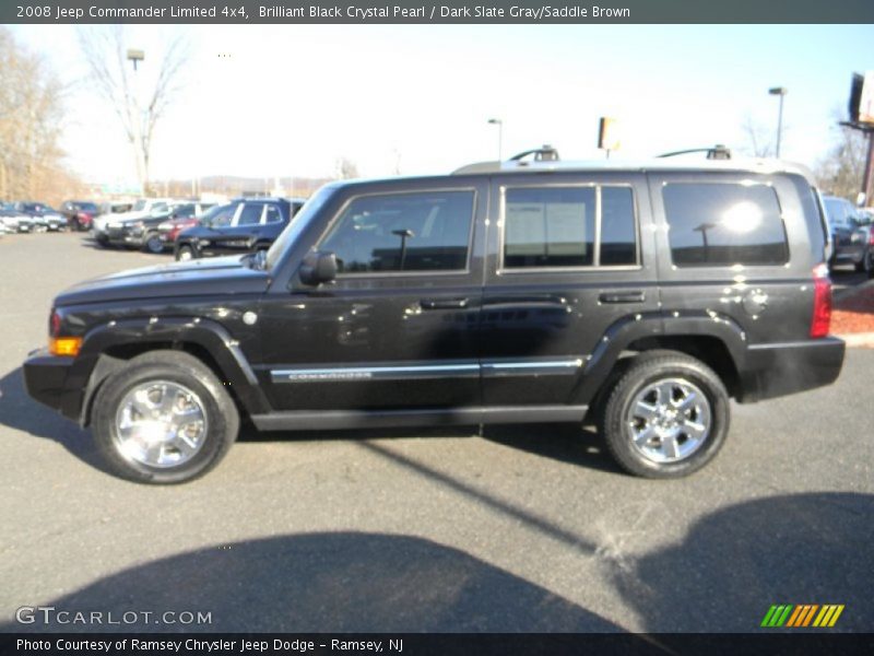 Brilliant Black Crystal Pearl / Dark Slate Gray/Saddle Brown 2008 Jeep Commander Limited 4x4