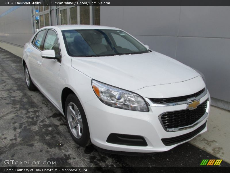 Summit White / Cocoa/Light Neutral 2014 Chevrolet Malibu LT