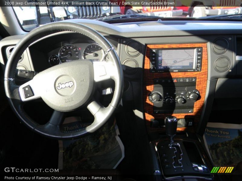 Brilliant Black Crystal Pearl / Dark Slate Gray/Saddle Brown 2008 Jeep Commander Limited 4x4